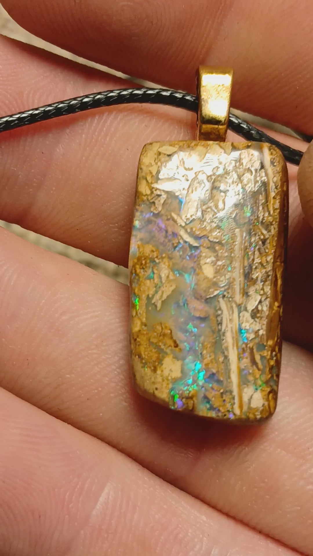 Boulder opal pendant #6