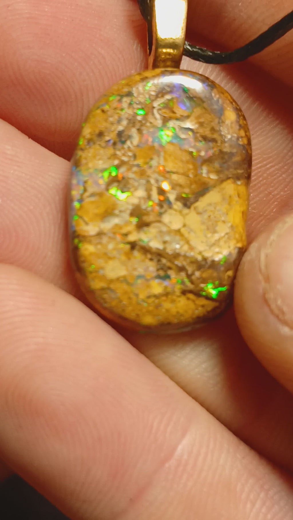boulder opal pendant #2
