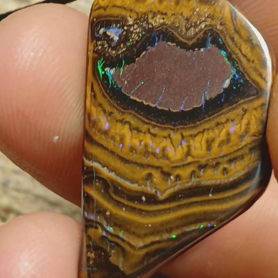 Boulder opal pendant #4