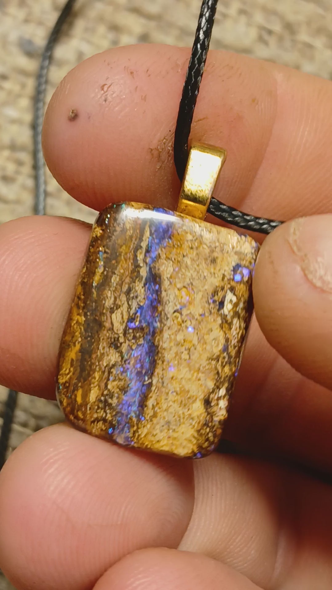 Boulder opal pendant #5